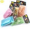 Glitter Color Rainbow Loom Elastic Bands With Printed Header Bag