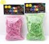 Full Color Printed Header Package Rainbow Loom Elastic Bands Mixed Solid Color
