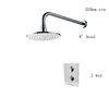 1 Way Concealed Wall Mounted Thermostatic Shower Set With 8 ' Raining Shower Head