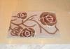 Brown hand tufted anti slip bath mat for bathroom / toilet , size 4565cm