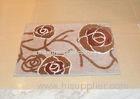 Brown hand tufted anti slip bath mat for bathroom / toilet , size 4565cm