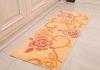 Absorbable Microfiber bathroom floor mats non slip of yellow rose flower style