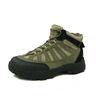 Olive Green Cowhide Military Tactical Boots with Oil Resistant Rubber Sole