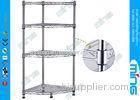 Carbon Steel Mobile Wire Shelving with with Four Shelves for Garages