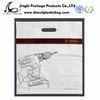 Glue Die Cut Handle store Plastic Bags resealable with Custom Logo , 100mm width