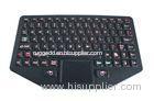 Red illunitaed panel mounted silicone industrial ergonomic touchpad keyboard with USB , PS2