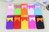 2015 China cheap wholesale bowknot cute shape silicone mobile phone case cover for iphone