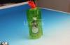 Healthy Laminated Plastic Water Bag Foldable 450ml With Carabiner , Non-toxic