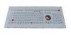 Flat scrachproof industrial membrane keyboard with trackball and functional keys