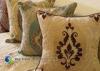 Patterned Embroidery SuperfineChenille Cushion For Sofa , Chenille Pillow
