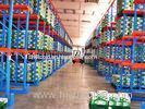 5000mm Drive Through Pallet Racking Blue / Orange Industrial Metal Shelving