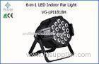 DMX512 18pcs 18W RGBWAUV 6in1 Indoor Disco LED Par Can Lights Portable Stage Light