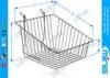 Custom Chrome Metal Supermarket Wire Display Baskets in Black