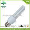 Indoor Lighting 2U CFL 15W 6000H 12mm T4 Compact Fluorescent Tubes