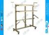 Heavy Duty Metal Clothes Rack in Chrome , Double Upright Clothing Rack