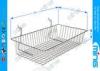 Supermarket Chrome Wire Display Baskets with Square Base for Gridwall
