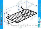 Square Black Wire Display Baskets , Supermarket Flat Wire Display Shelf