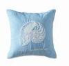 Blue 18 inch Embroidery Animal Throw Pillows for Bedding , oversized