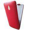 Eco-friendly Carbon Fiber Leather Flip Phone Case For HTC One Mini M4