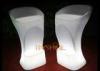 Anti - UV White LED Light Up Furniture For Tea House / Glowing High Table And Stool Set