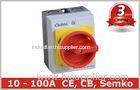 Emergency Stop Off 10A IP65 Rotary Isolator Switch Safety Disconnect Switch