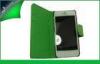 Green Shinny Apple Iphone Leather Cases With Credit Card Slot For iPhone 5