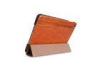 Shock Absorbing Ipad Mini Leather Folio Case with Genuine Leather and Real Wood