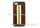 Eco Friendly Stripe Hybrid iPhone 5 Wooden Back Case , Smart Tablet Phones Cover