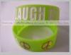 Green Rubber Silicone Energy Bracelet personalized With Debossed Logo