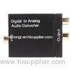 Multi function digital to analog audio converter connected to the Toslink and Coaxial cables