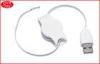 USB 2.0 to Open Cable retractable network cables Ellipse Reel in White