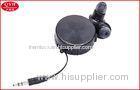Flat PU One Way Retractable Cable Cord Reel 38.5*16.5mm For Earphone , Audio , Video