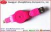 USB Colorful Retractable Micro Battery Charger Data Cable For Android Cell Phone
