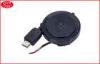 One Way Retractable Micro USB Cable 5pin To Stripped 4 Wires Flat PU Cable
