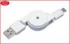 80CM White Retractable Micro USB Cable 5Pin for Phone Charger