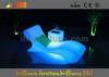 Plastic illuminated LED Chaise Lounge Furniture , outdoor Modern LED beach chair