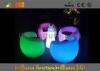 Polyethylene 30 X 30 X H110cm LED Bar Tables with glass , nontoxic and peculiar smell