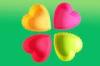Heart Shaped Silicone Cake Moulds Colorful , Silicone Baking Cups
