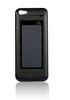 Black Portable Solar Powered Phone Charger Case Iphone 5S With Bracket