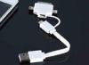 Multifunction White Smartphone Fast Charging Micro USB Cable With Apple 30 Pin