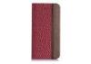 Luxury Red Iphone 5 / 5S Leather Cell Phone Case with Real Wood and PC Shell