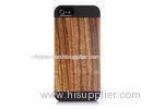 Custom Zebra Wood Mobile Phone Back Cases / Cell Phone Protective Shell with PC Base