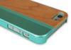 Natural Wood And Aluminum Wooden Cell Phone Case , Shock Absorbing Mobile Phone Cases