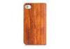 Handmade iPhone 4 / 4s Protector Case , Real Wood & Leather Folio Cases Black / White / Red