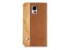 Wood Samsung Galaxy S5 Wallet Case Brown Personalized Leather Flip Phone Case