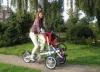 16&quot; Three Wheels Portable Folding Bike / Baby Bike Stroller Disc Front Wheels