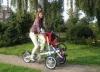 Kids Security Portable Folding Bike Green Vehicle Bicycle Baby Stroller