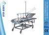 Manual Adjustable Stainless Steel Patient Transport Stretcher Trolley With Infusion Pole