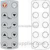 Waterproof Gloss Membrane Control Panel in Gray , Environment Friendly