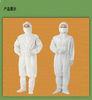 Polyester Fabric Clean Room Garments White With Zipper Enclosure
